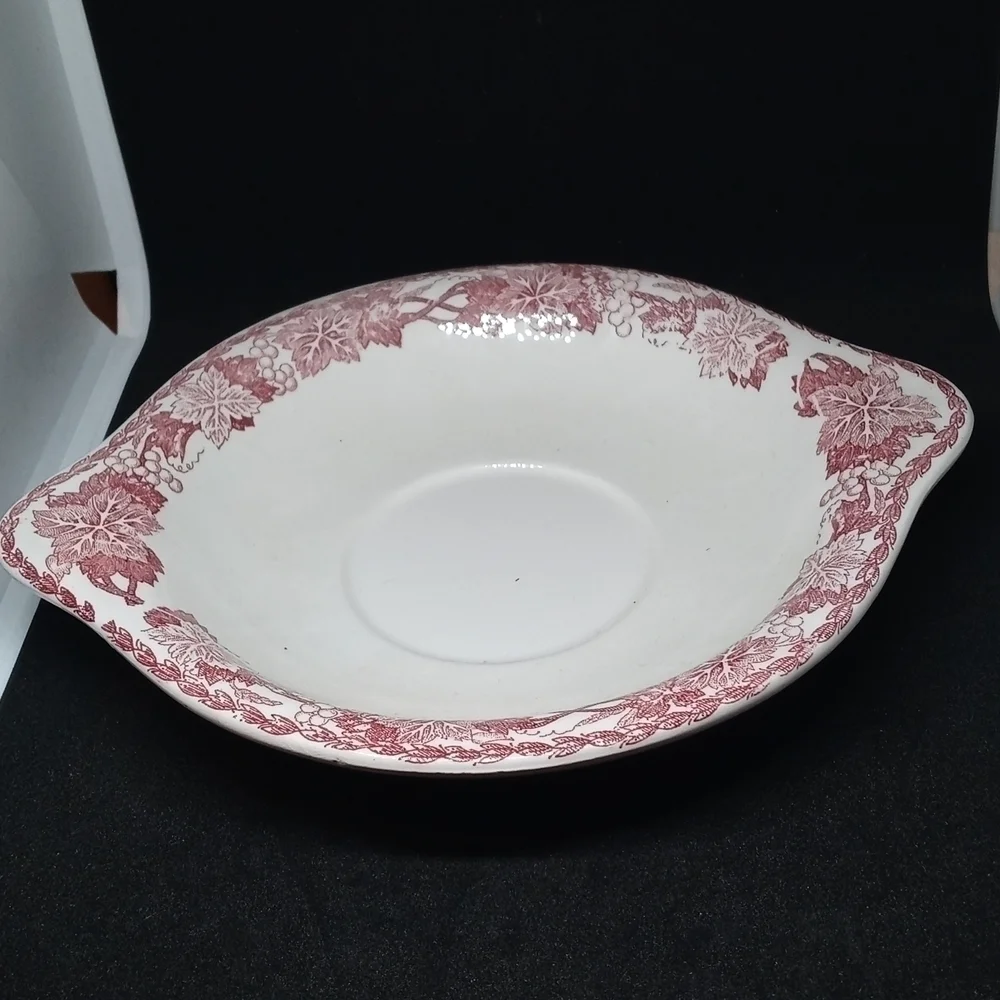 Vintage Art Mark  Arco Red Japan Pastoral Scene Mini Pitcher And Plate